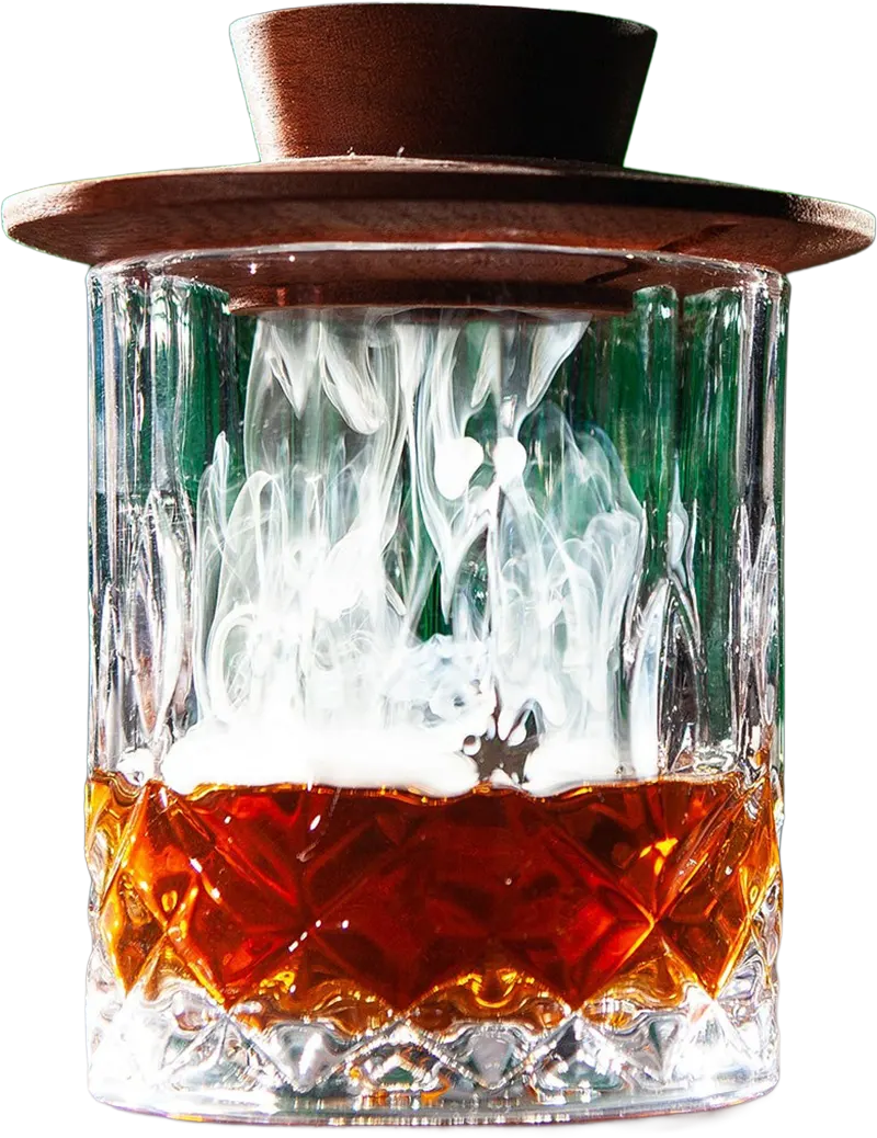 Penicilin Cocktail afumat sub clopot de sticlă - cocktailuri neobisnuite