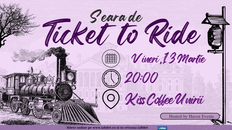 Seară de Ticket To Ride @ Kiss Coffee Unirii