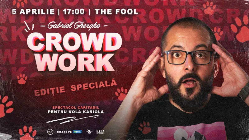 Spectacol Caritabil | Crowd Work cu Gabriel Gherghe @ The Fool