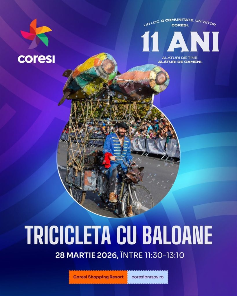Tricicleta cu baloane