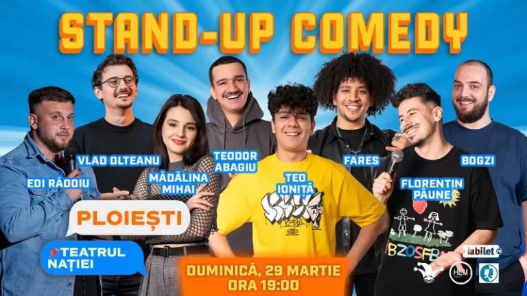 Stand Up Comedy - Maraton cu Mădălina Mihai, Teo Ioniță, Florentin Păune, Fares, Bogzi, Edi Rădoiu, Teodor Abagiu și Vlad Olteanu