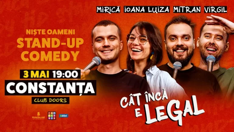 Stand-up Comedy cu Sergiu Mirică, Virgil Ciulin, Ioana Luiza și Dragoș Mitran