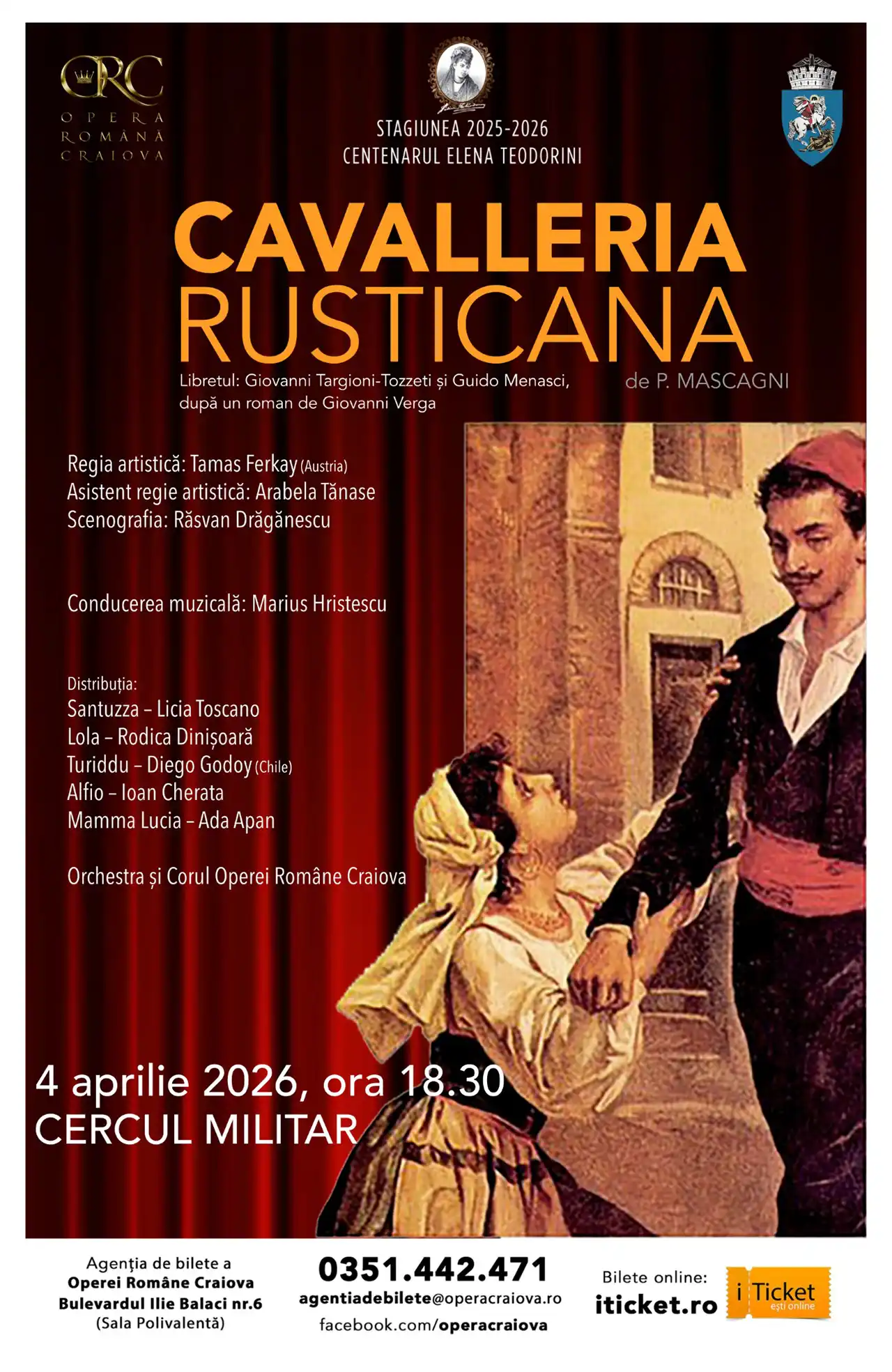 Intensitate și rafinament liric: &bdquo;Cavalleria Rusticana&rdquo; la Opera Craiova