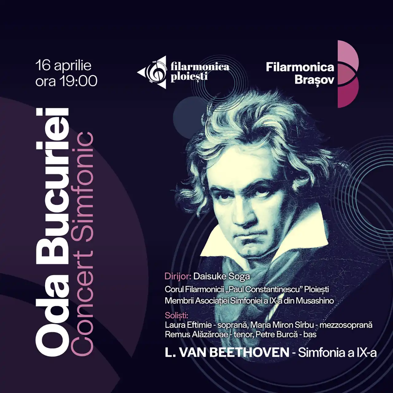 Orchestra Filarmonicii Brașov interpretează Simfonia a IX-a, Oda Bucuriei