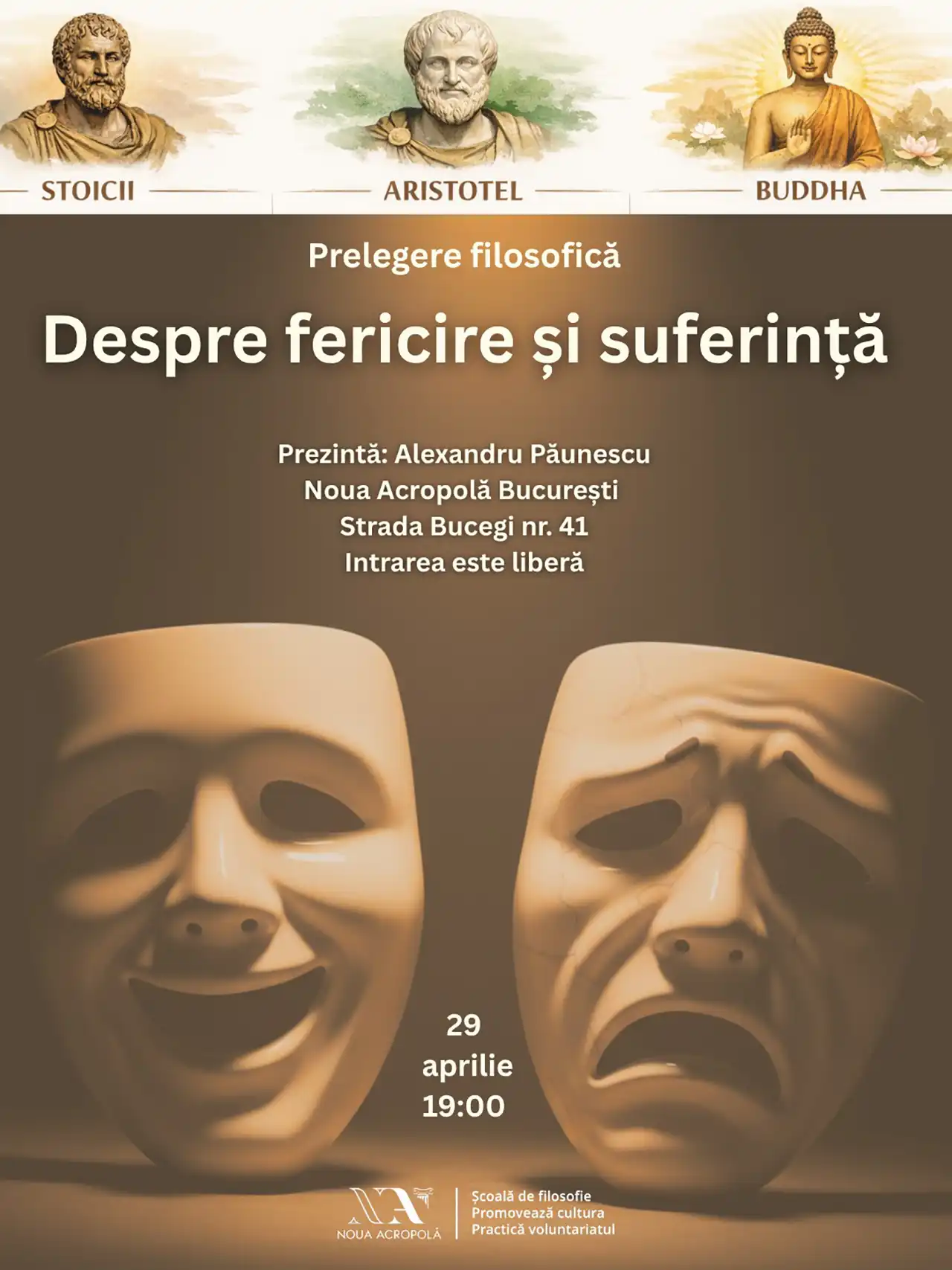 Conferință: Despre fericire și suferință @ Noua Acropolă București