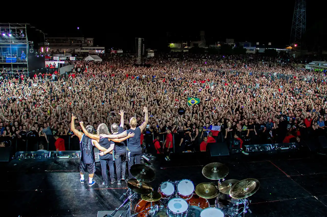 Metallica live. Foto Jeff Yeager