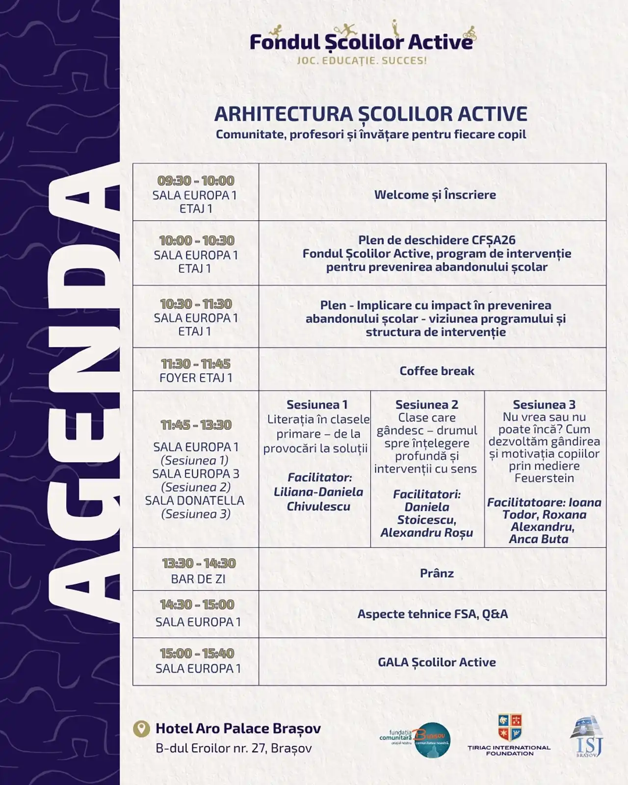 Conferința &bdquo;Arhitectura Școlilor Active&rdquo; aduce &icirc;mpreună profesorii din județul Brașov pentru soluții de prevenire a abandonului școlar