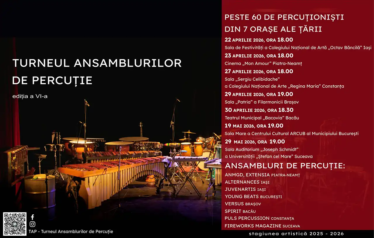 Zoli T&oacute;th și percuționiștii Cantus Mundi &icirc;n Turneul Ansamblurilor de Percuție