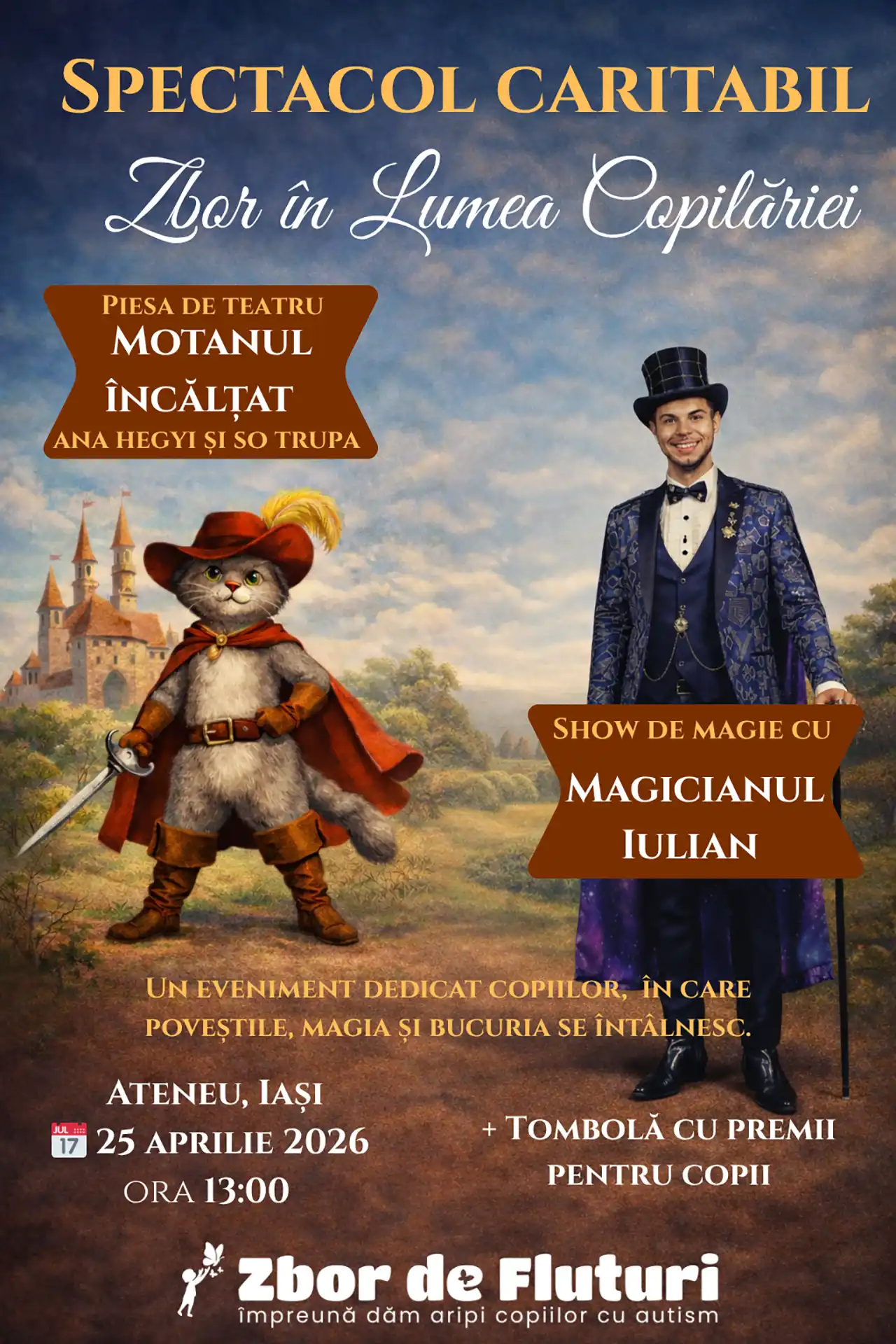 Spectacol pentru copii la Ateneul din Iași, pe 25 aprilie. &bdquo;Zbor &icirc;n lumea copilăriei&rdquo;, &icirc;n ultimele zile de rezervări