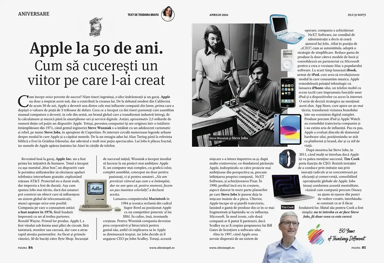 A apărut revista Zile și Nopți, ediția de aprilie, tipărită în două variante de copertă