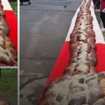 Record culinar și tradiție de Florii în Parcul IOR: cel mai lung cozonac din Capitală și un storceag gigant, la „Calul Titanilor”