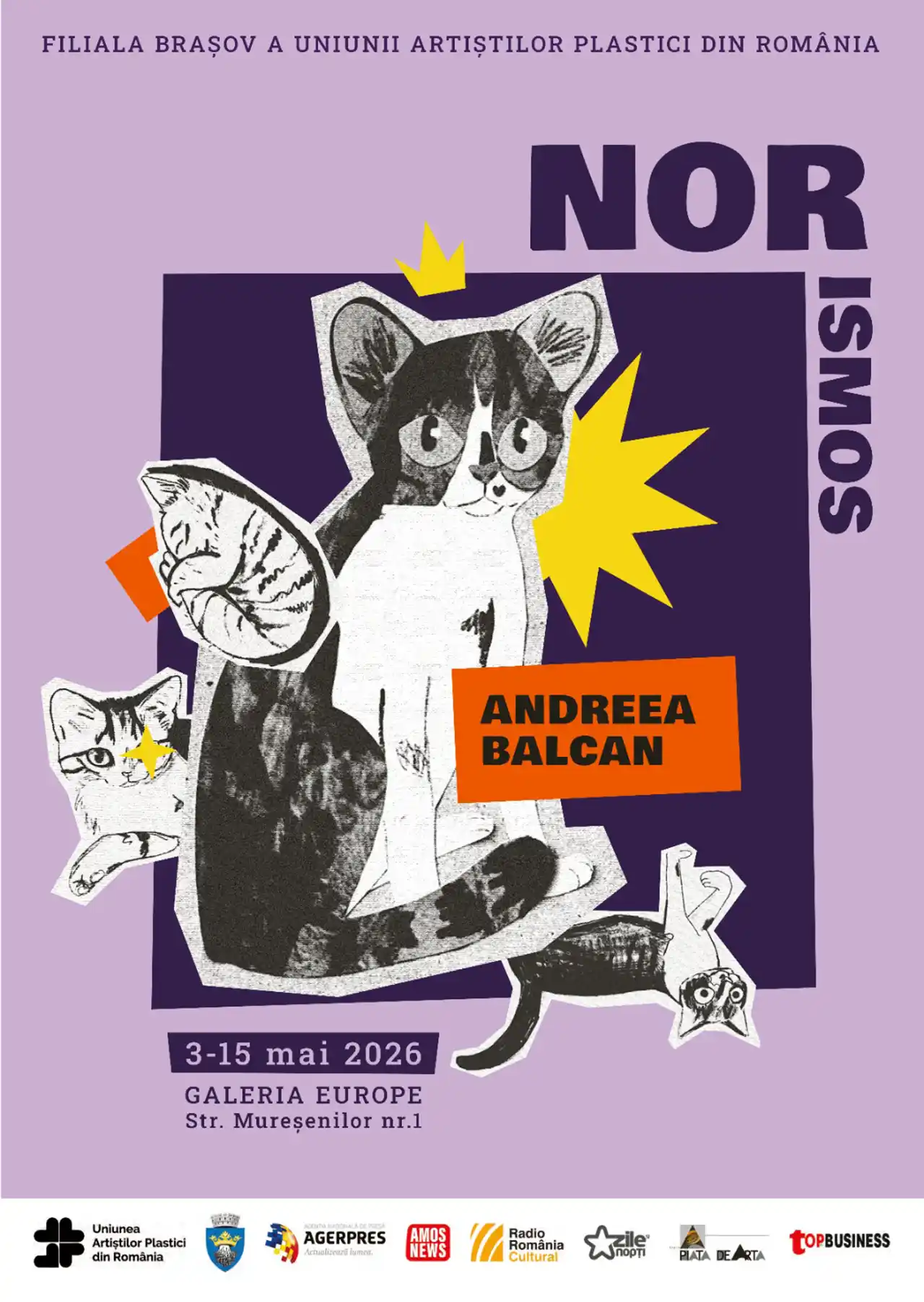 Expoziție de pictură &bdquo;Norismos" &ndash; Andreea Balcan la Galeria Europe Brașov, 3&ndash;15 mai 2025