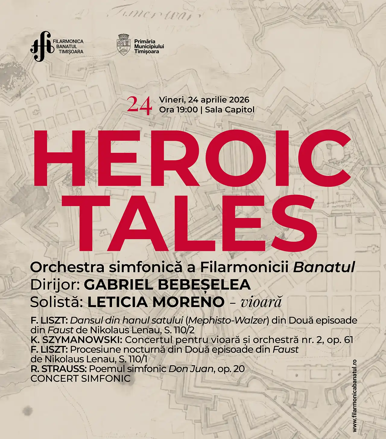 Opera lui Nikolaus Lenau reflectată &icirc;ntr-un concert&nbsp;cu lucrări de Liszt și Strauss.&nbsp;