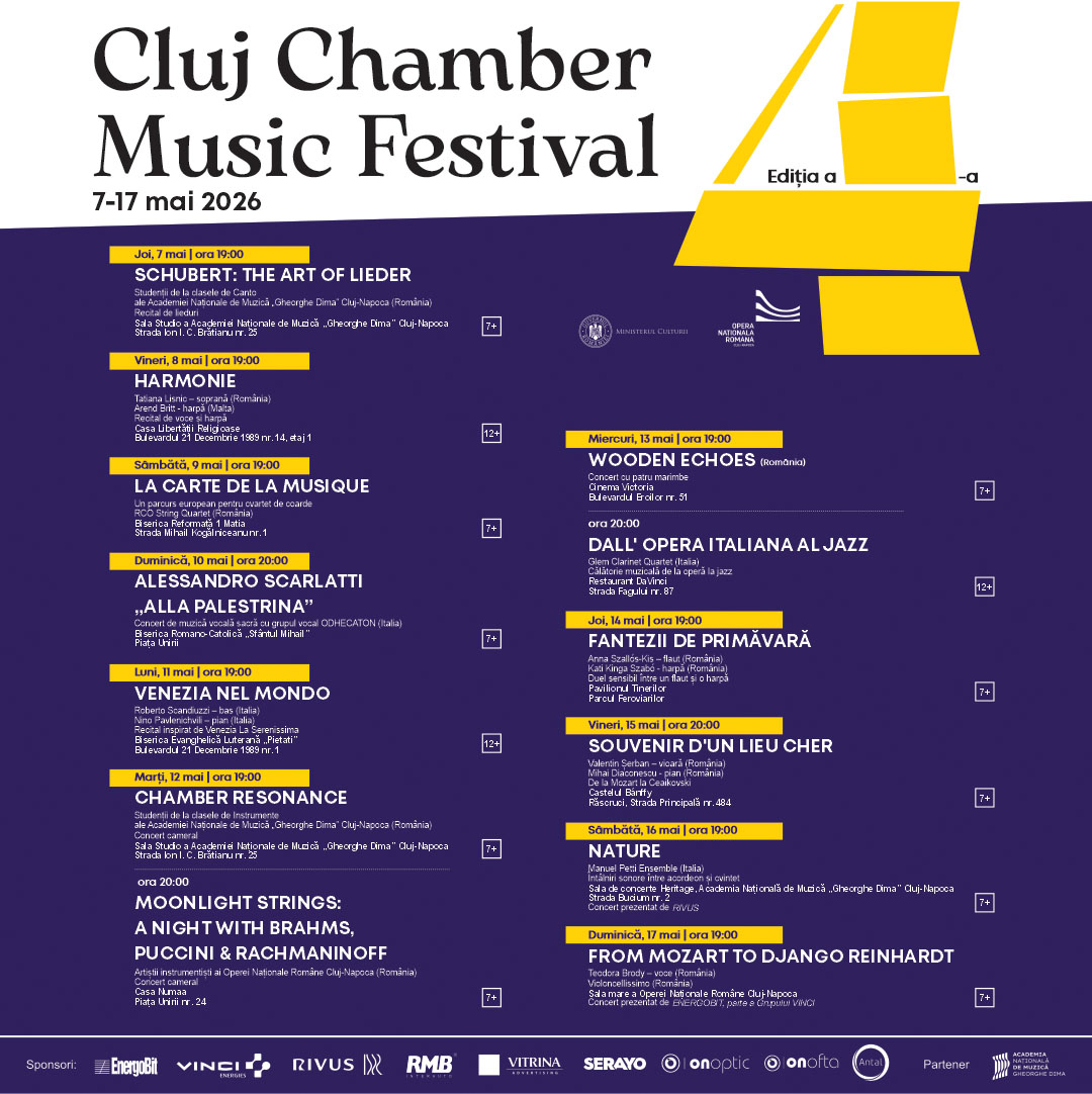 CLUJ CHAMBER MUSIC FESTIVAL 2026 afis program