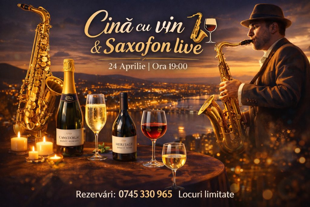 Cină cu vin și saxofon live @ Panoramic Cetățuie Bed & Restaurant