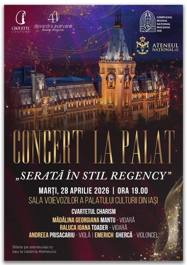 Concert la Palat | Serată în stil Regency - Cvartetul Charism @ Palatul Culturii