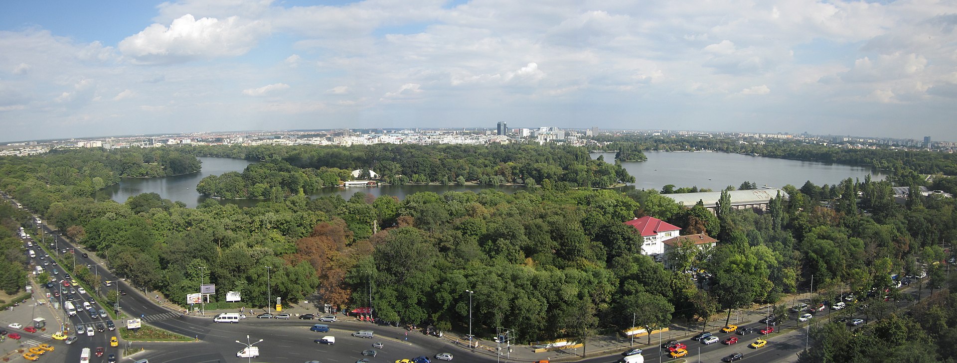 Parcul Herastrau vedere aeriana