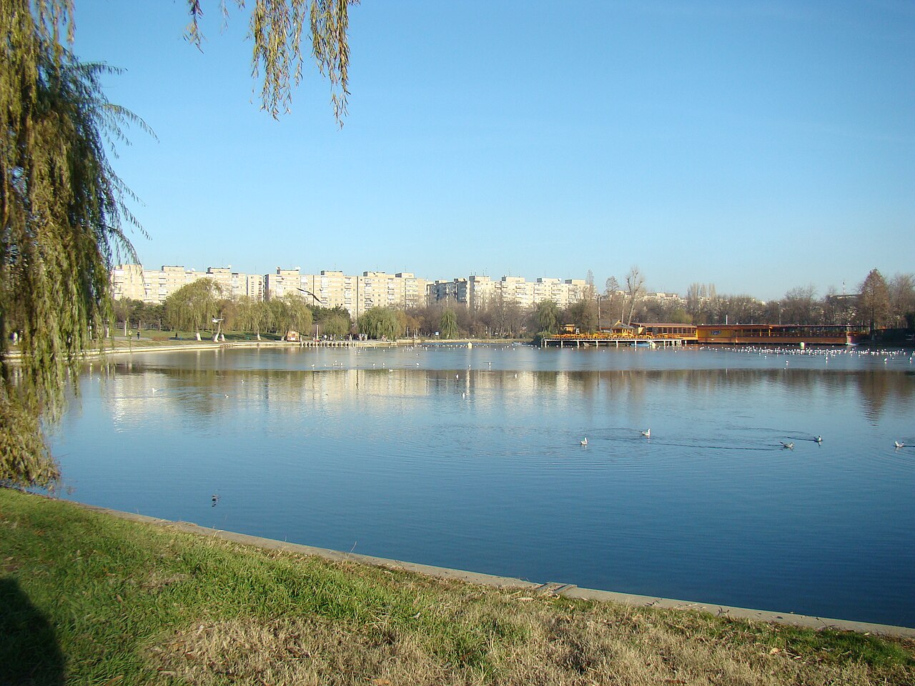Parcul Tineretului vedere cu lacul din interior Parcurile din Bucuresti ghid de plimbare urbana 2026