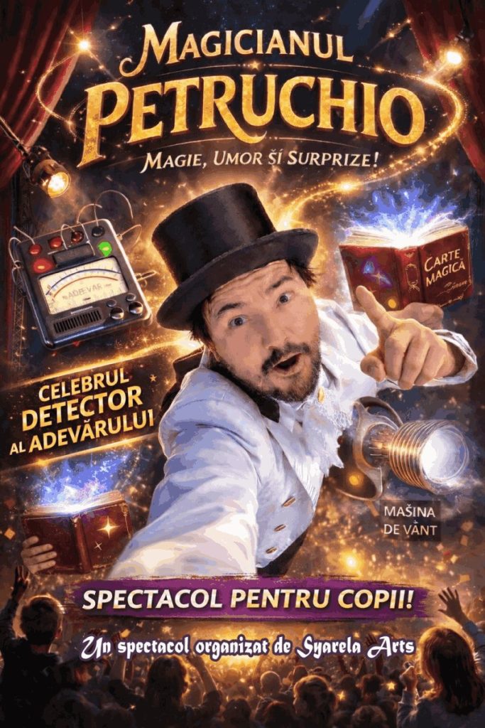 Spectacol de magie interactiv cu Magicianul Petruchio @ Teatrul Amzei