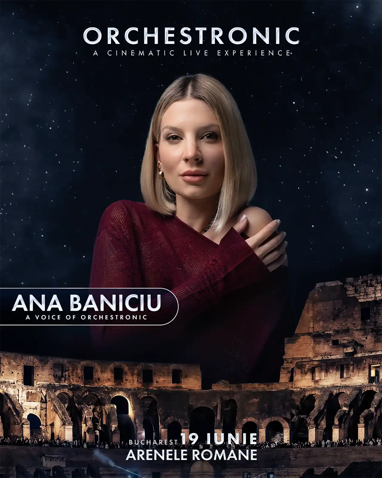 Ana Baniciu deschide line-up-ul concertului ORCHESTRONIC de la Arenele Romane