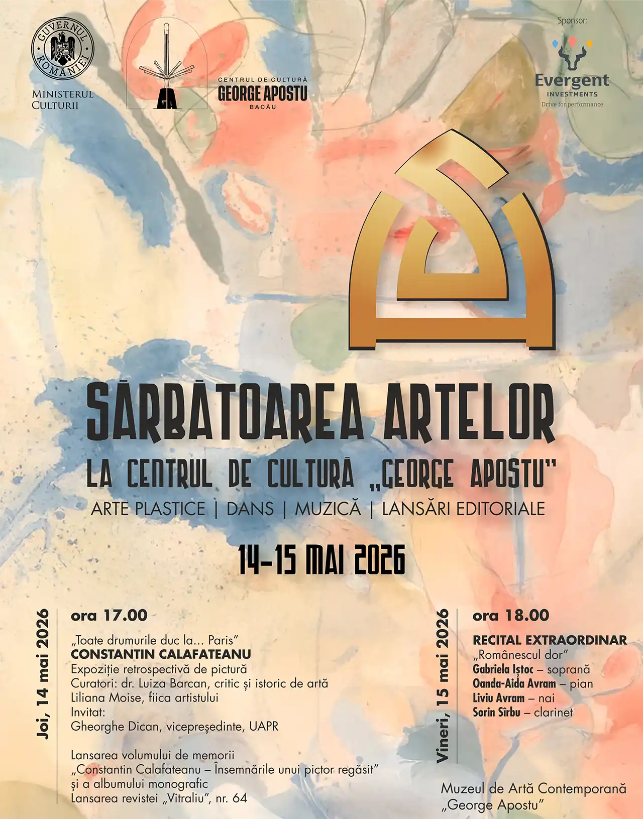 „Sărbătoarea Artelor” pe 14-15 mai 2026