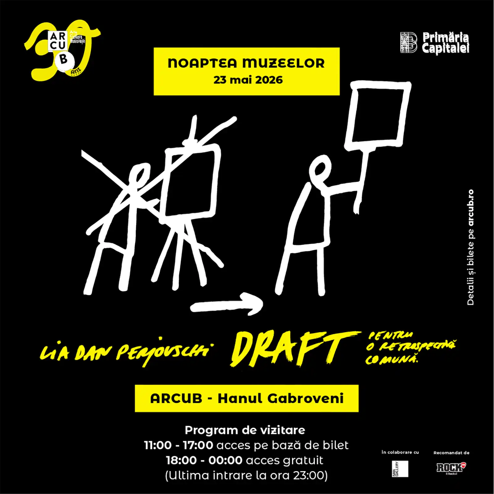 ARCUB celebrează Noaptea Europeană a Muzeelor 2026 cu program extins și acces gratuit la expozițiile de la Hanul Gabroveni
