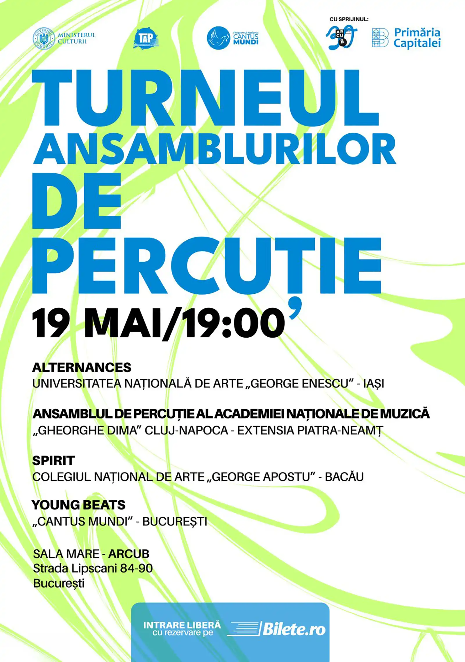 Turneul Ansamblurilor de Percuție ajunge la București