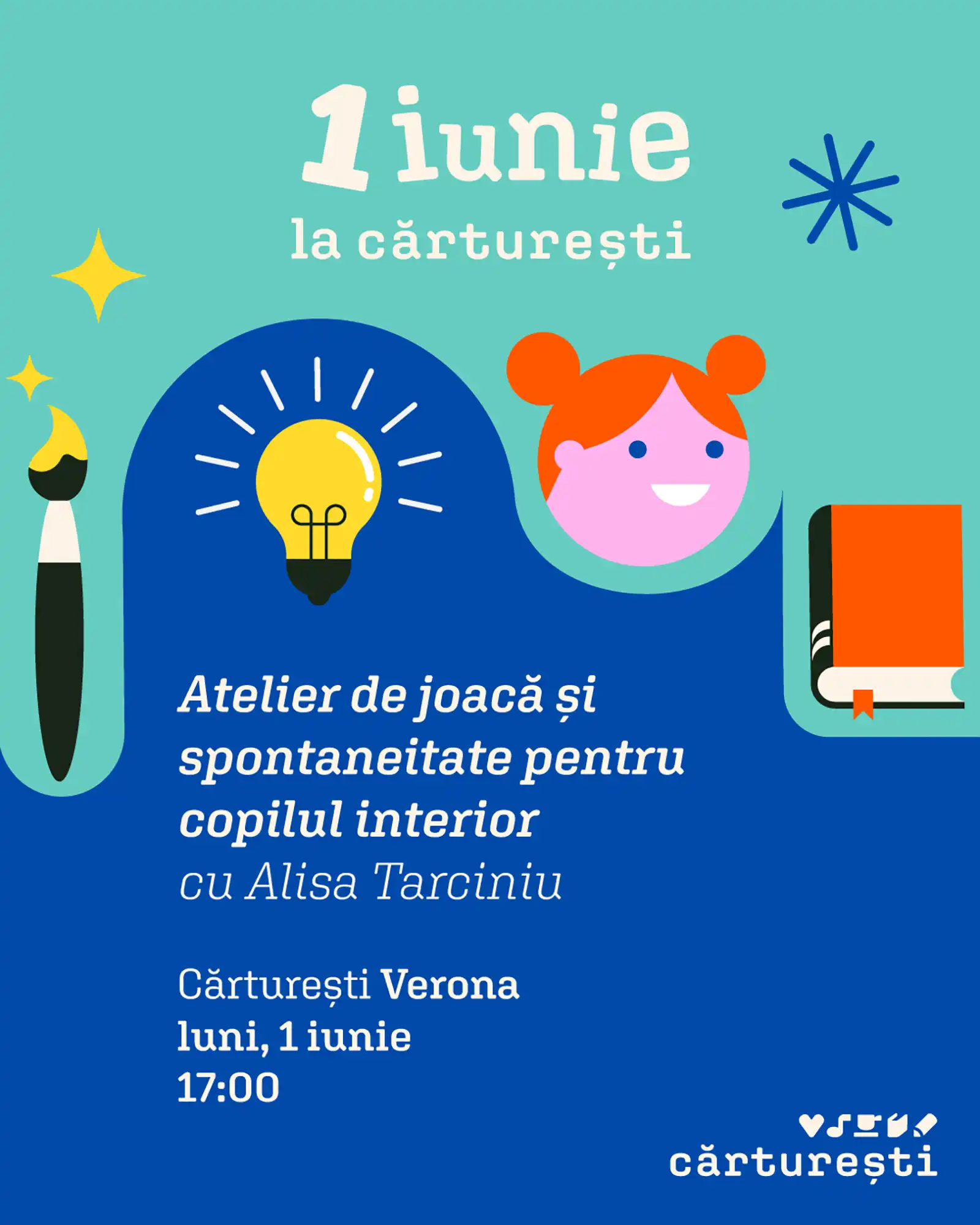 1 Iunie la Cărturești: activități pentru mici și mari