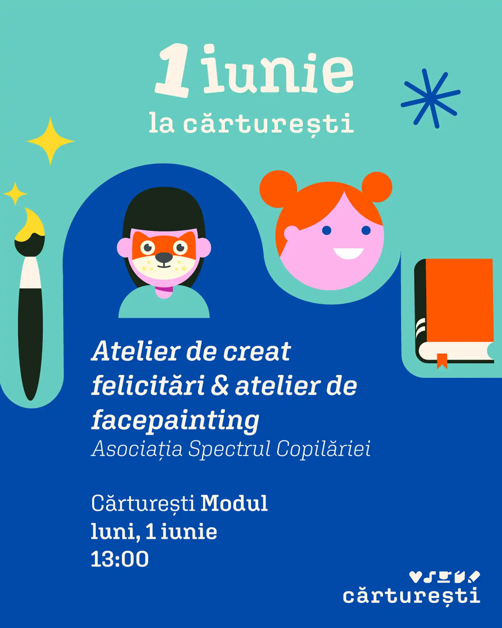 1 Iunie la Cărturești: activități pentru mici și mari