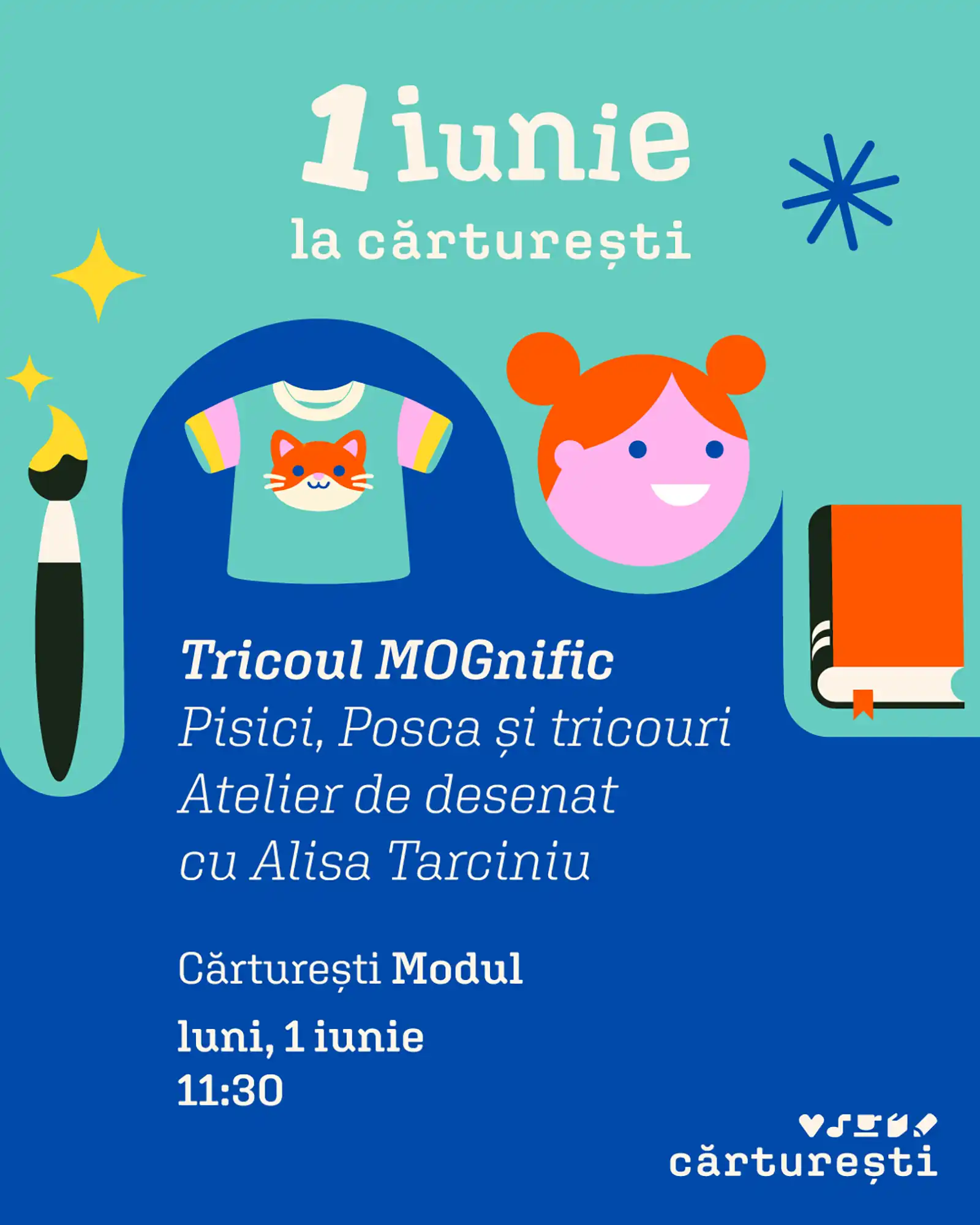 1 Iunie la Cărturești: activități pentru mici și mari