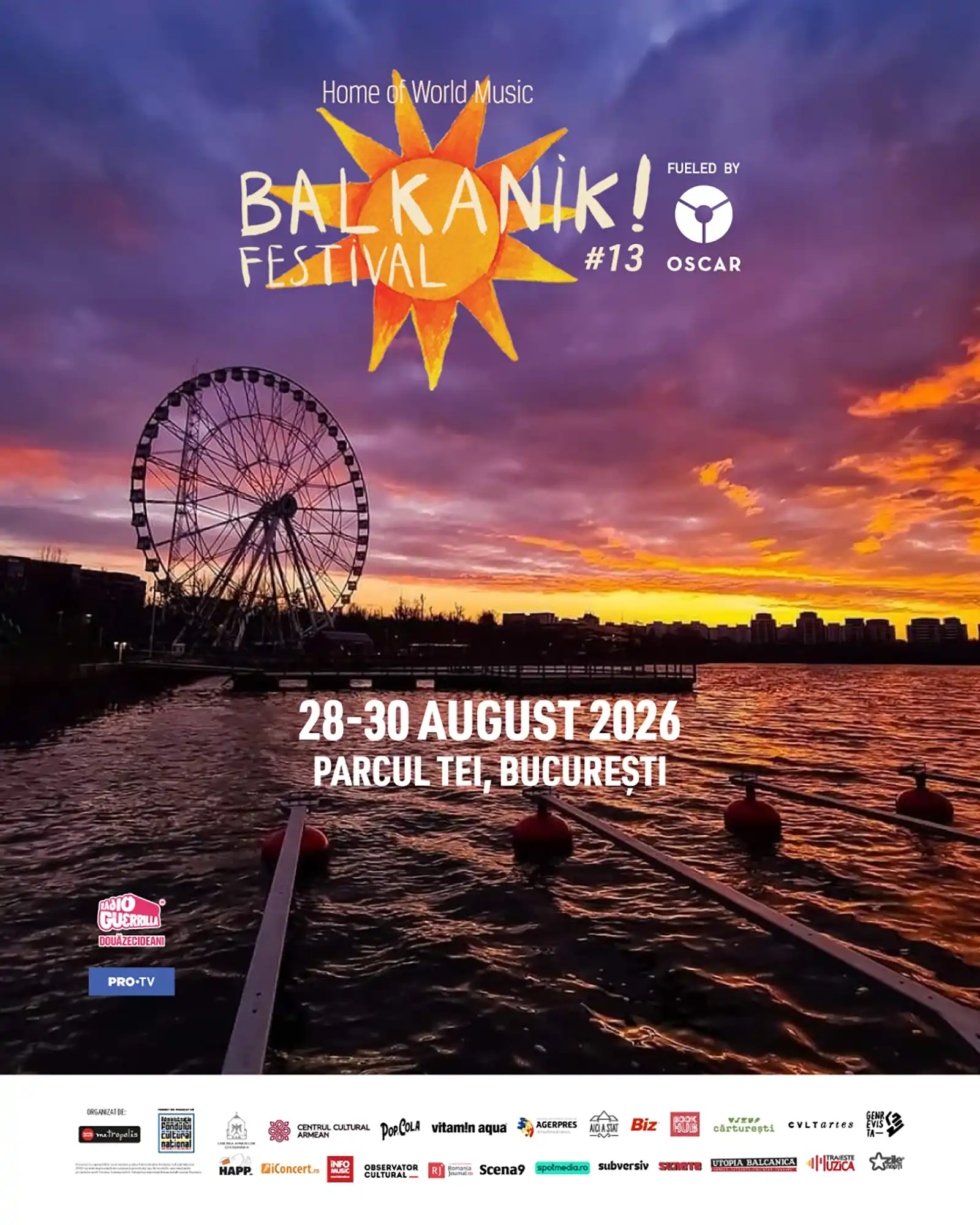 Trei zile de muzică, dans și apusuri pe Lacul Tei: Balkanik Festival revine între 28–30 august