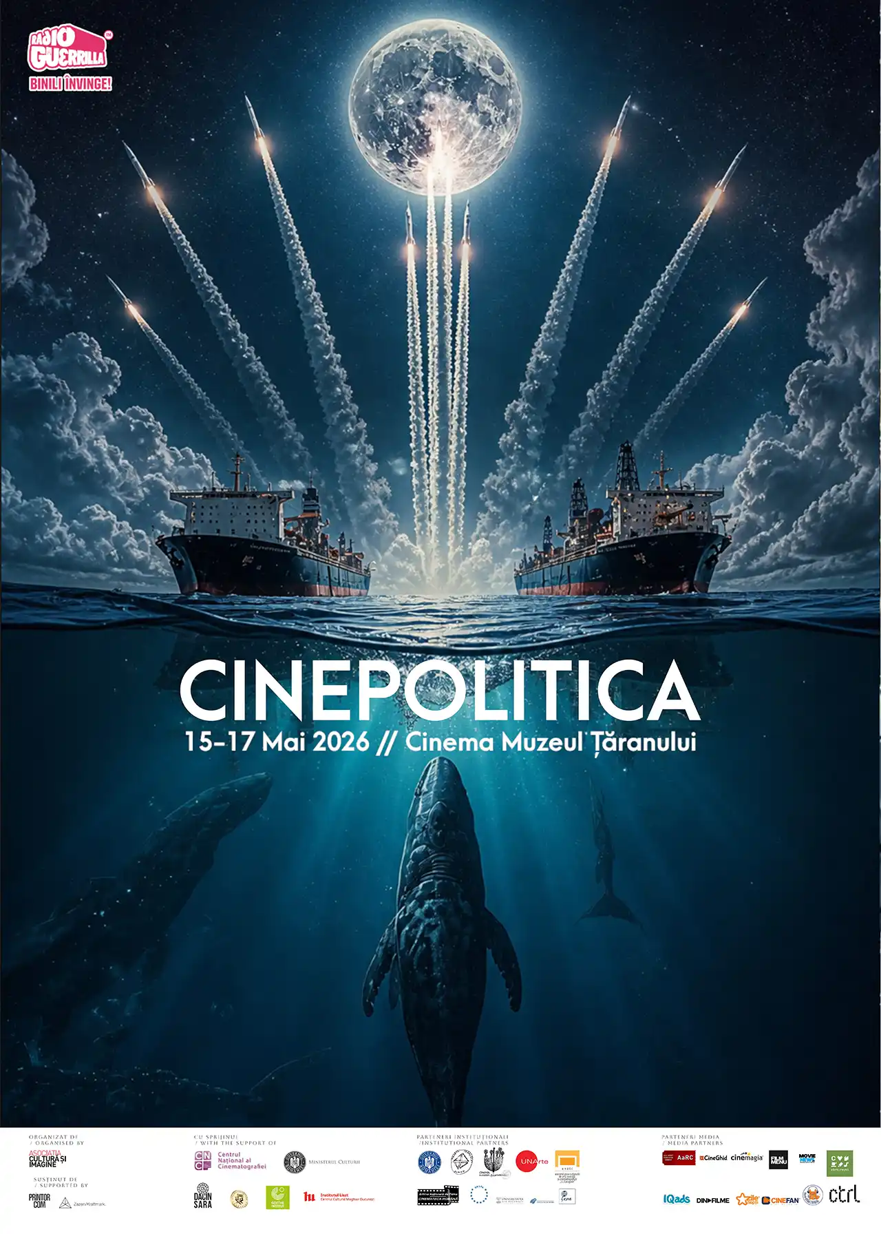 CINEPOLITICA revine la București între 15 și 17 mai, la Cinema Muzeul Țăranului