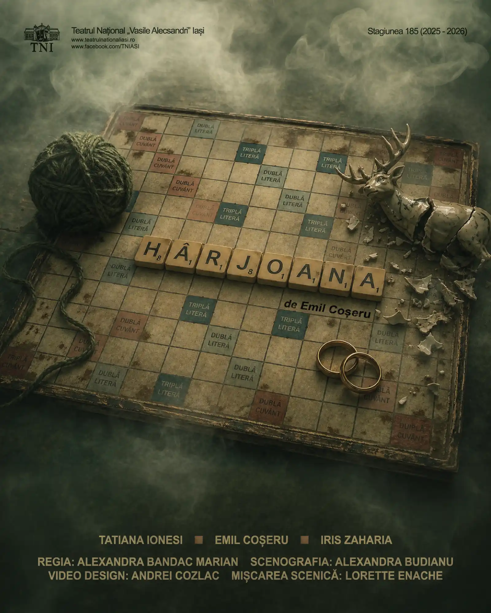 Debut &icirc;n dramaturgie pentru actorul Emil Coșeru- premiera producției &bdquo;H&acirc;rjoana&rdquo;, &icirc;n regia Alexandrei Bandac Marian -
