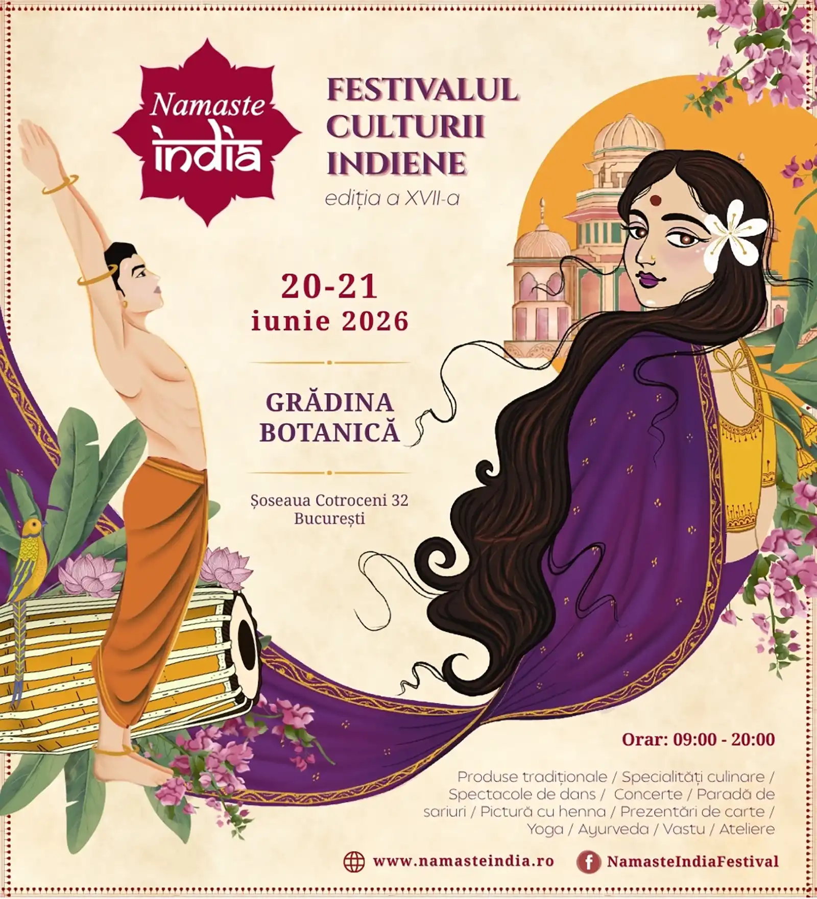 Festivalul Namaste India revine cu ediția a 17-a, la Grădina Botanică din București