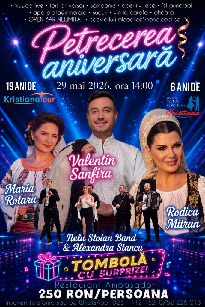 1-Petrecere Aniversară - Kristiana Tour și Clubul Seniorilor Cristiana