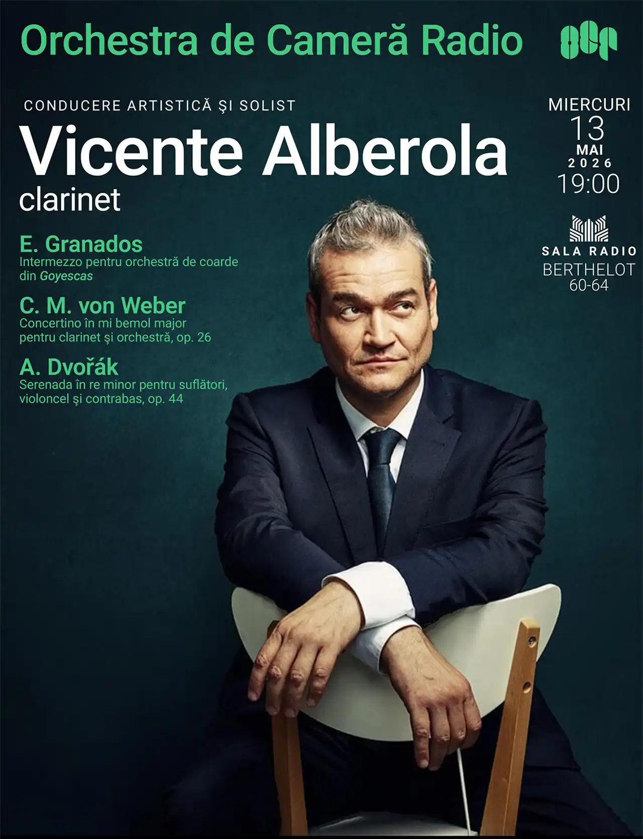 Clarinetistul și dirijorul spaniol Vicente Alberola&nbsp;invitat la Sala Radio