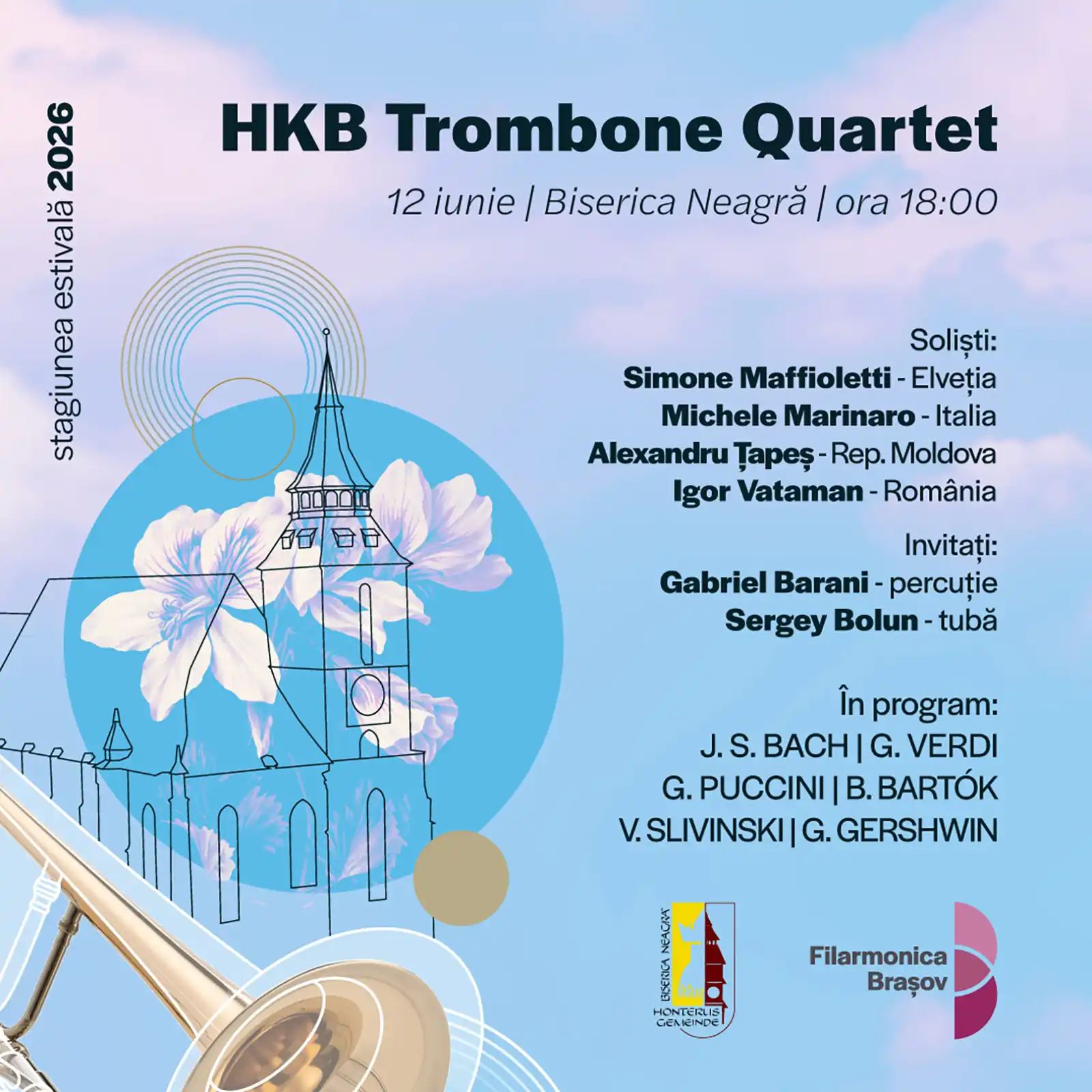 Lucrări precum „Nessun Dorma”, „Dansurile românești” sau „What a Wonderful World” răsună în Biserica Neagră pe 12 iunie