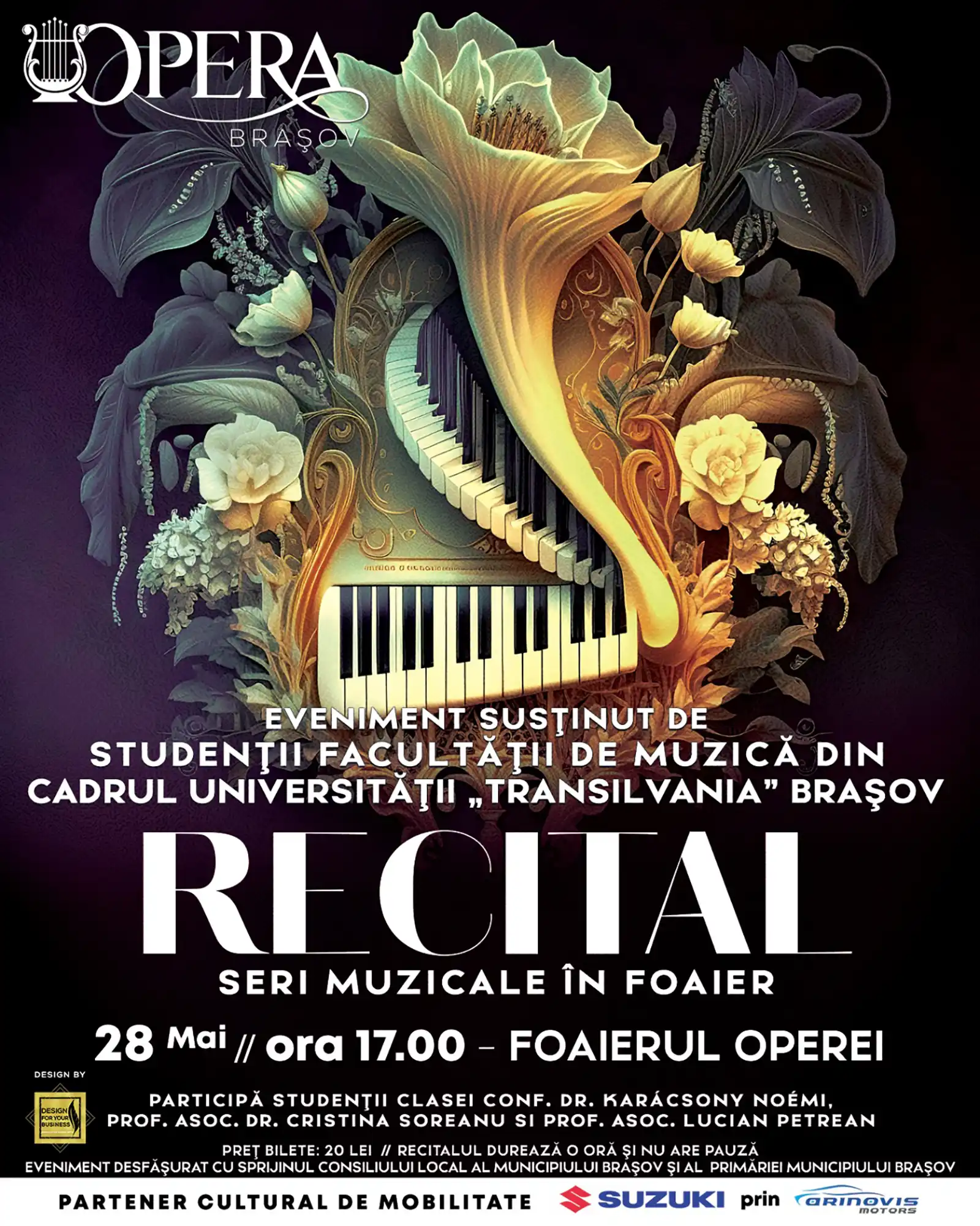 Concert de romanțe și spectacol pentru copii, la Opera Brașov