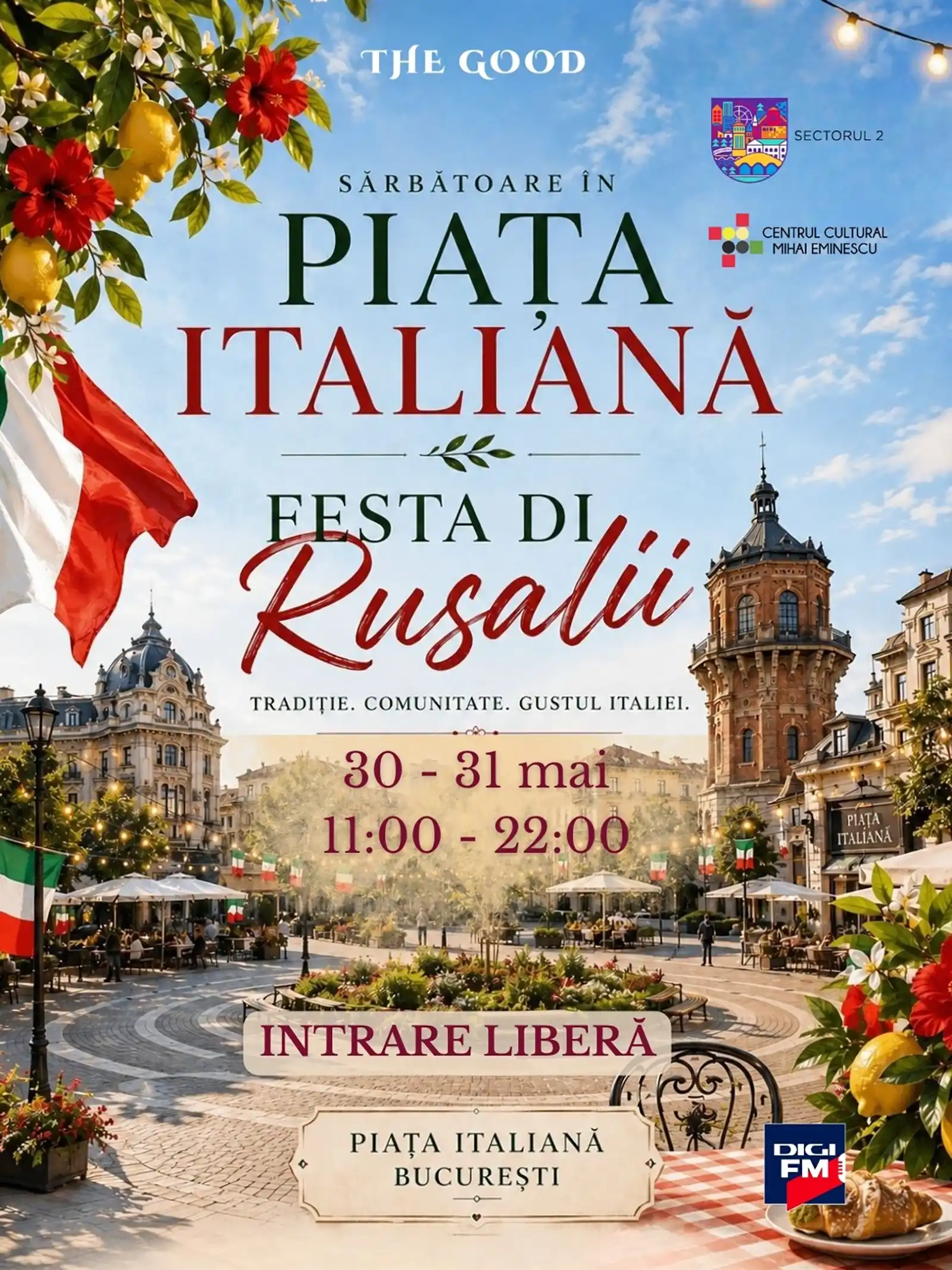The Good lansează „Festa di Rusalii”, un nou eveniment urban dedicat comunității și atmosferei din zona Pieței Italiene din București