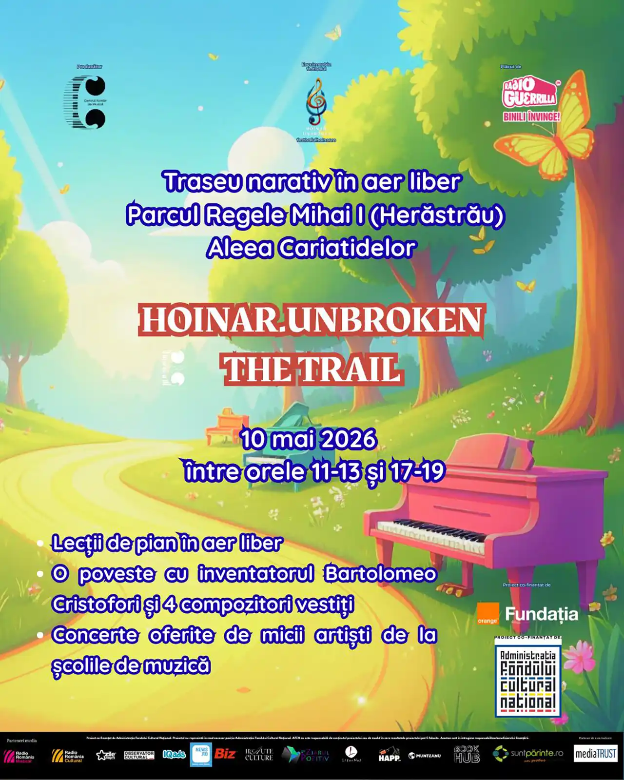 Hoinar.Unbroken - &nbsp;De la dialoguri despre reziliență la &bdquo;Șoapte&rdquo; muzicale și lecții de pian sub cerul liber