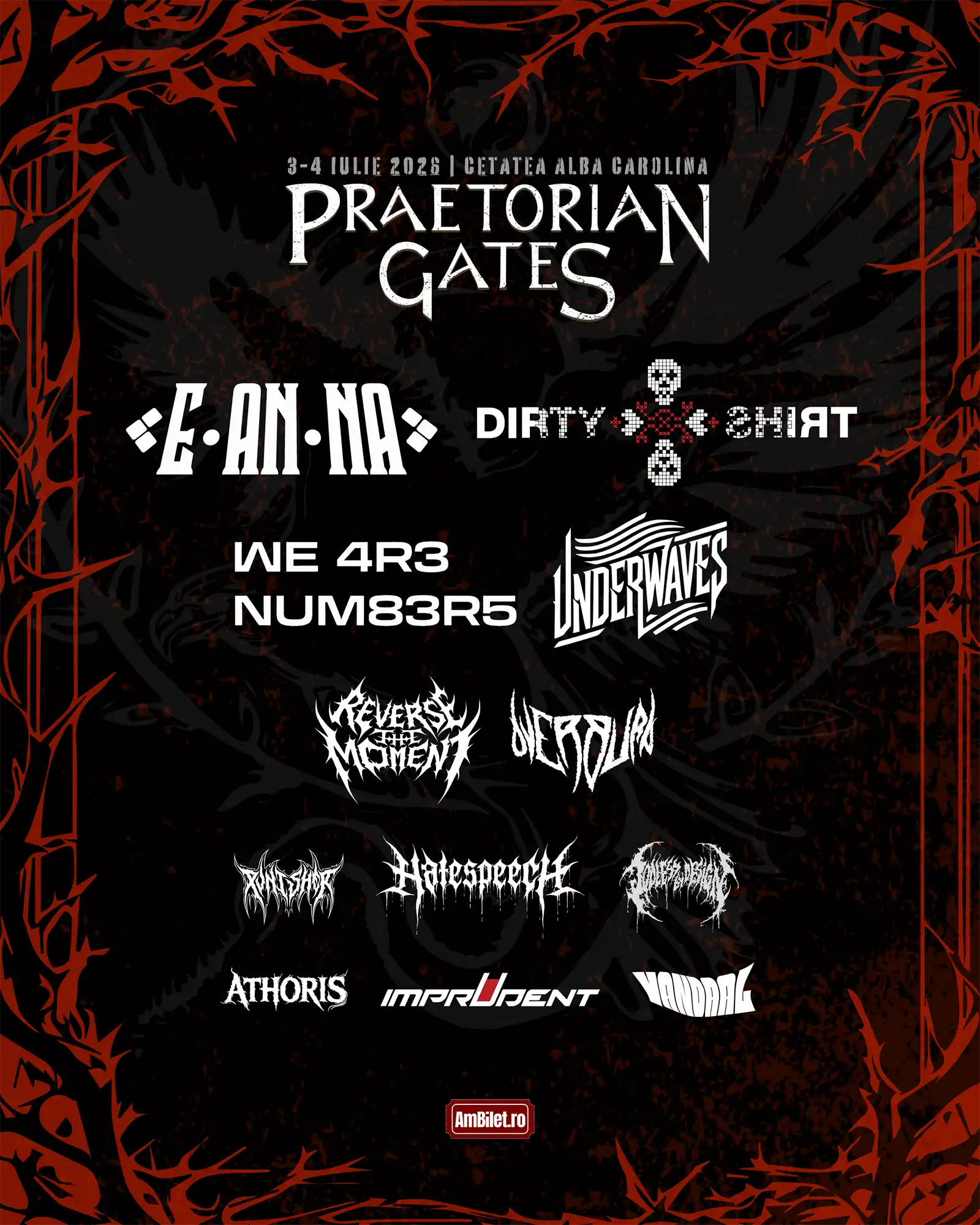 Festivalul Metal Praetorian Gates, două zile de concerte la Cetatea Alba Iulia