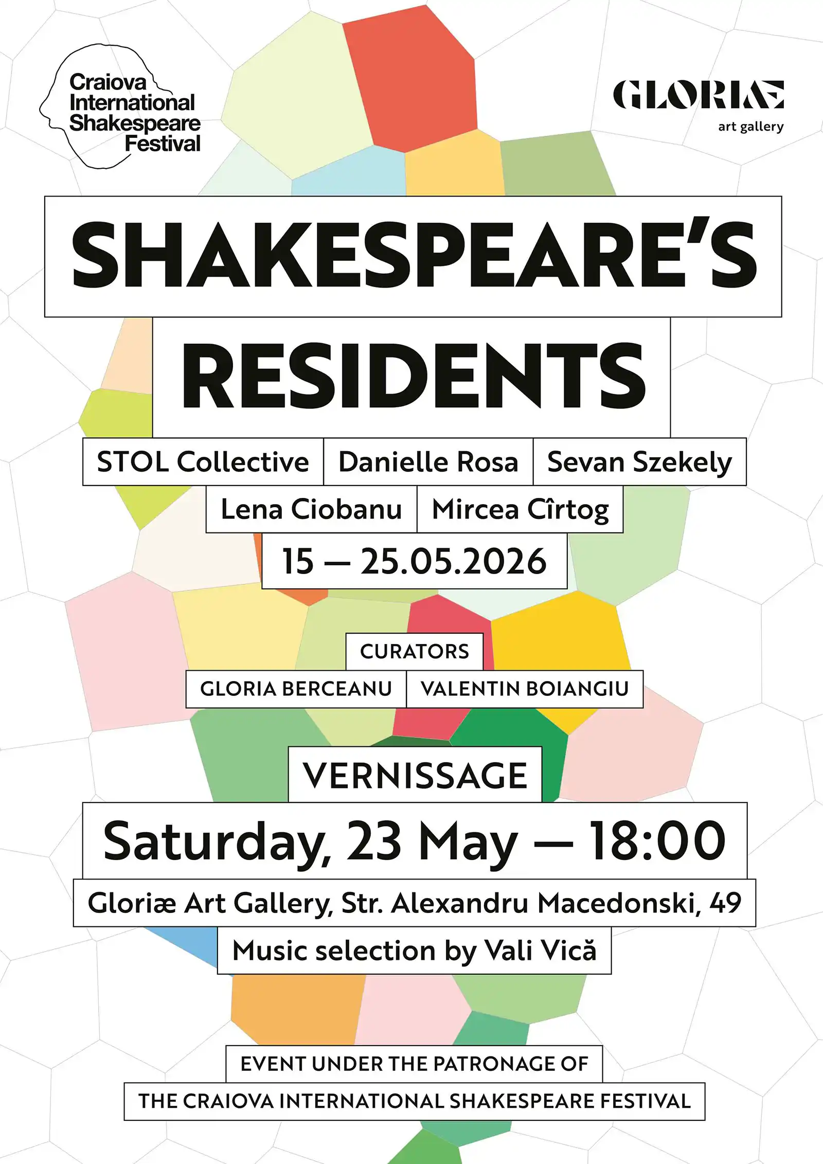 GLORIÆ Art Gallery deschide pe 23 mai expoziția rezidenței internaționale Shakespeare Visual, parte din Festivalul Internațional Shakespeare 2026