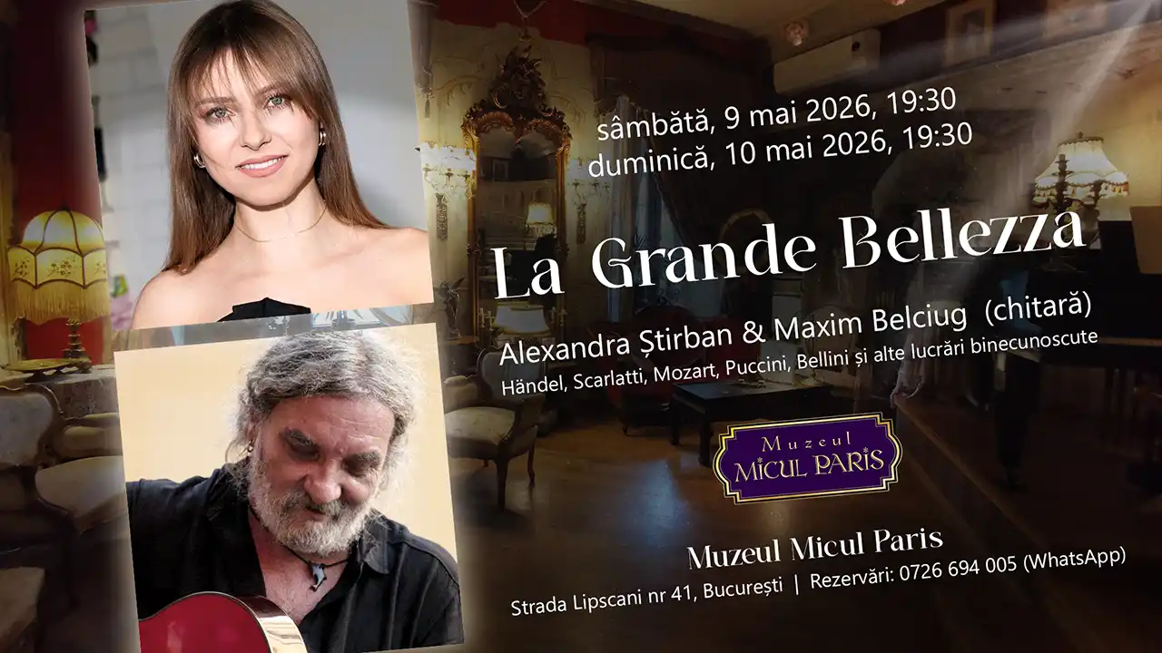 Belcanto și chitară clasică. O &icirc;nt&acirc;lnire cu frumusețea &icirc;n stare pură la Muzeul Micul Paris