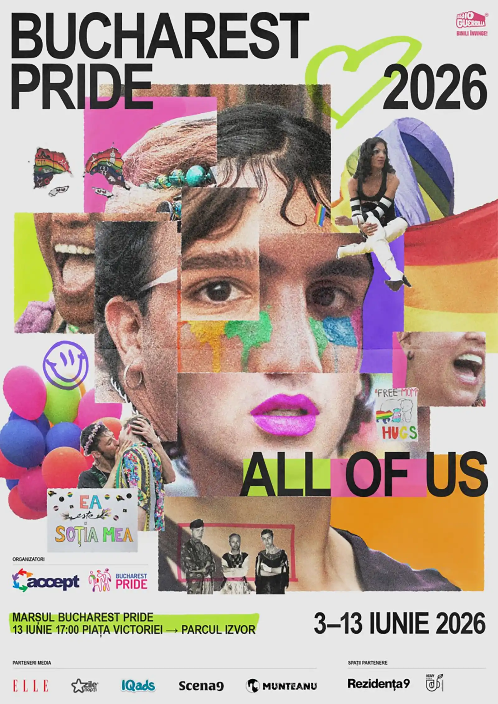 Colaj Afiș Bucharest PRIDE 2026