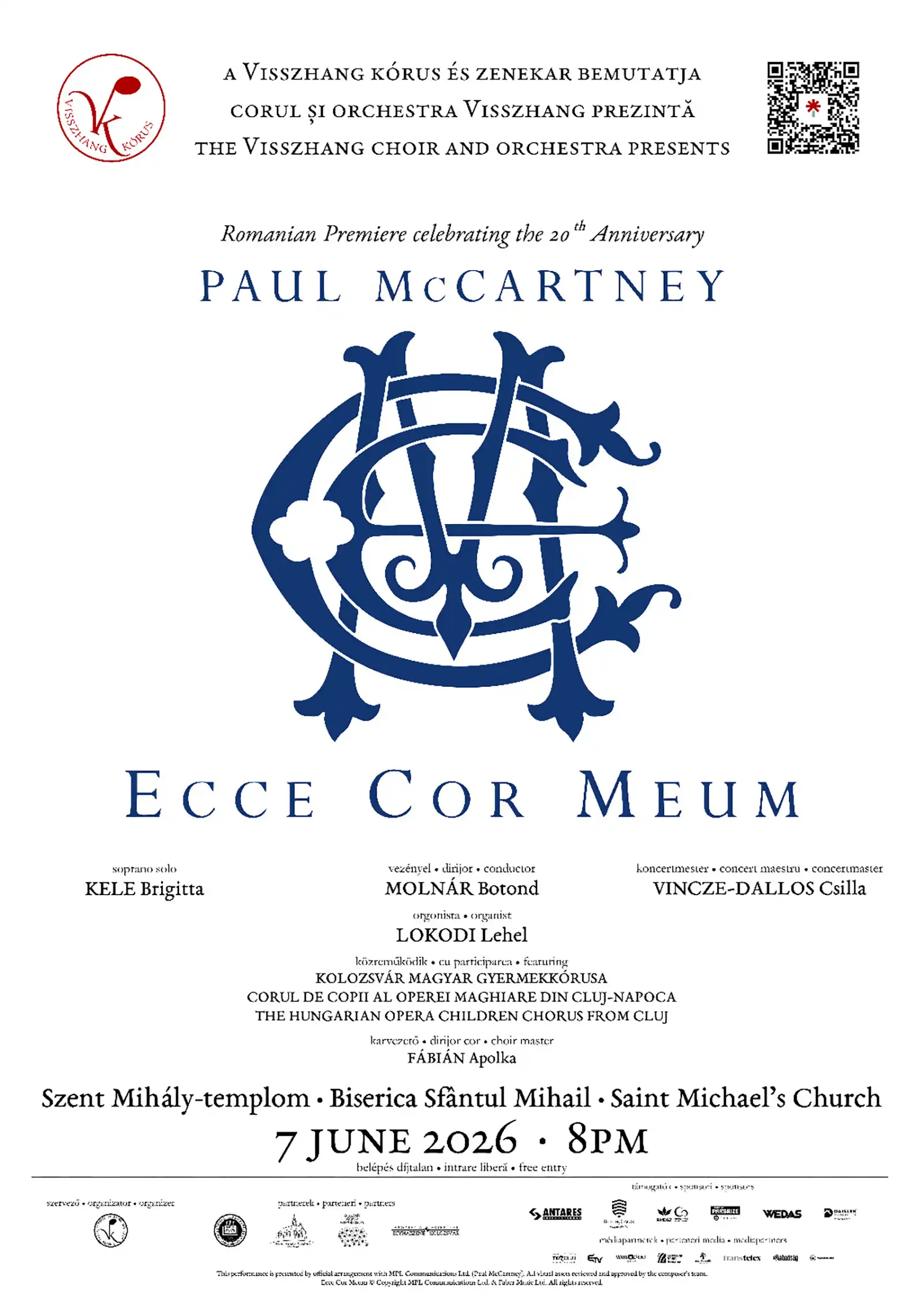 Ecce Cor Meum de Sir Paul McCartney @ Biserica Romano-Catolică Sfântul Mihail
