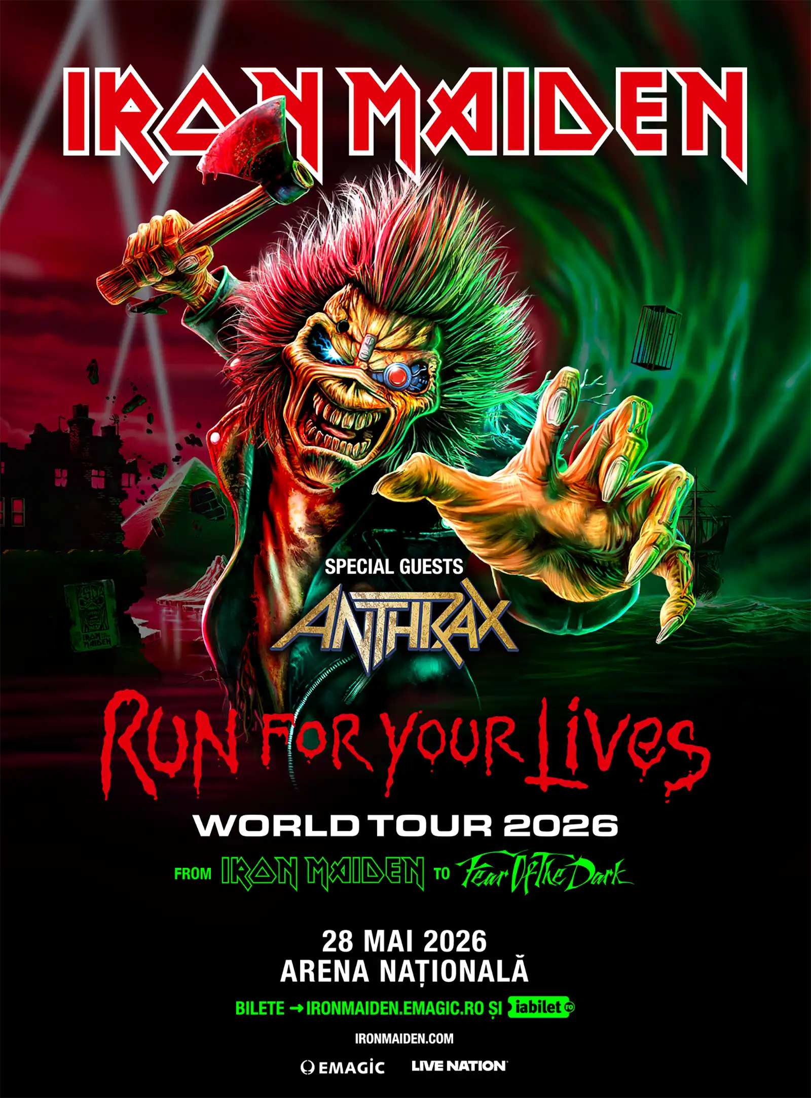 Program și regulament de acces IRON MAIDEN, 28 mai 2026