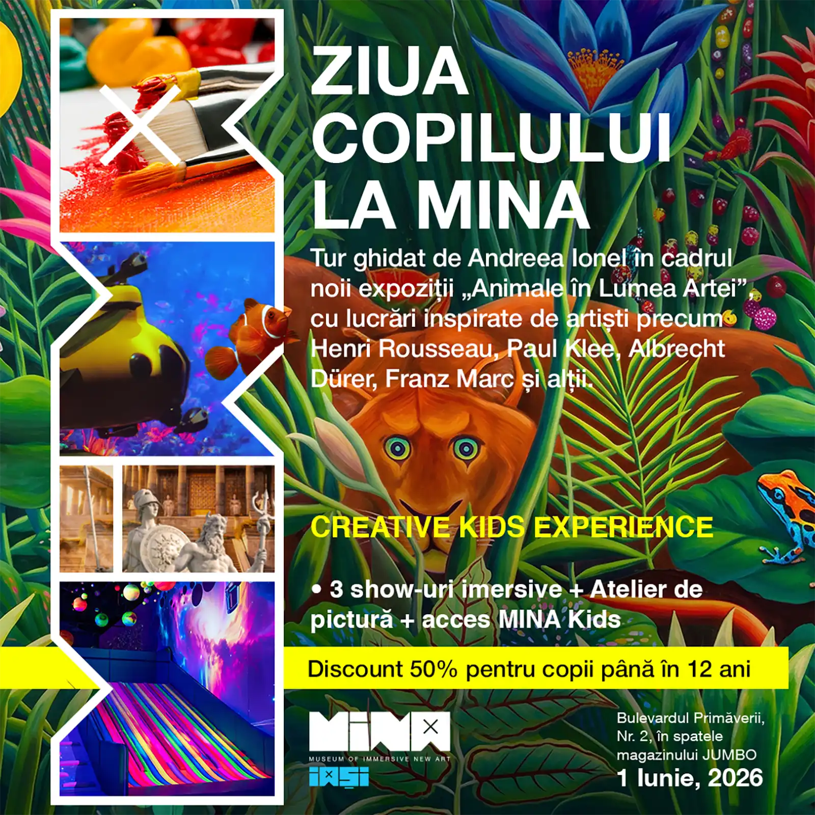 MINA sărbătorește Ziua Copilului: 1 iunie aduce experiențe inedite pentru cei mici