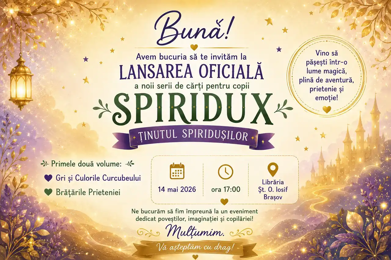 Brașovul devine poarta către universul Spiridux – lansarea noii serii de cărți pentru copii semnate de Cristina Reali