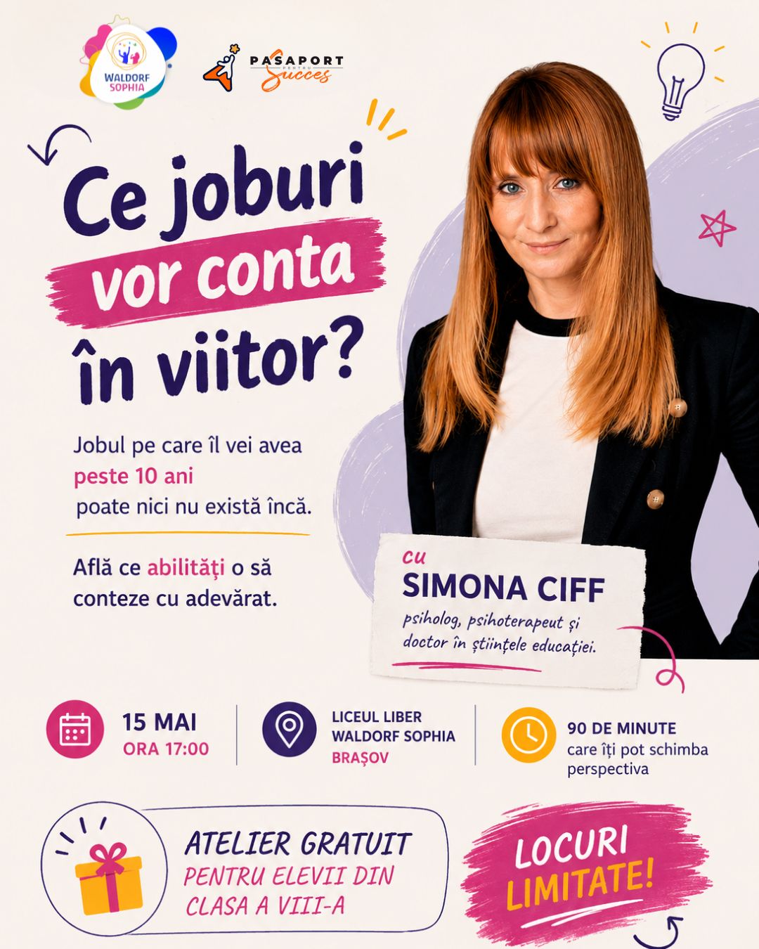 1-Atelier gratuit pentru viitorii liceeni cu Simona CIff