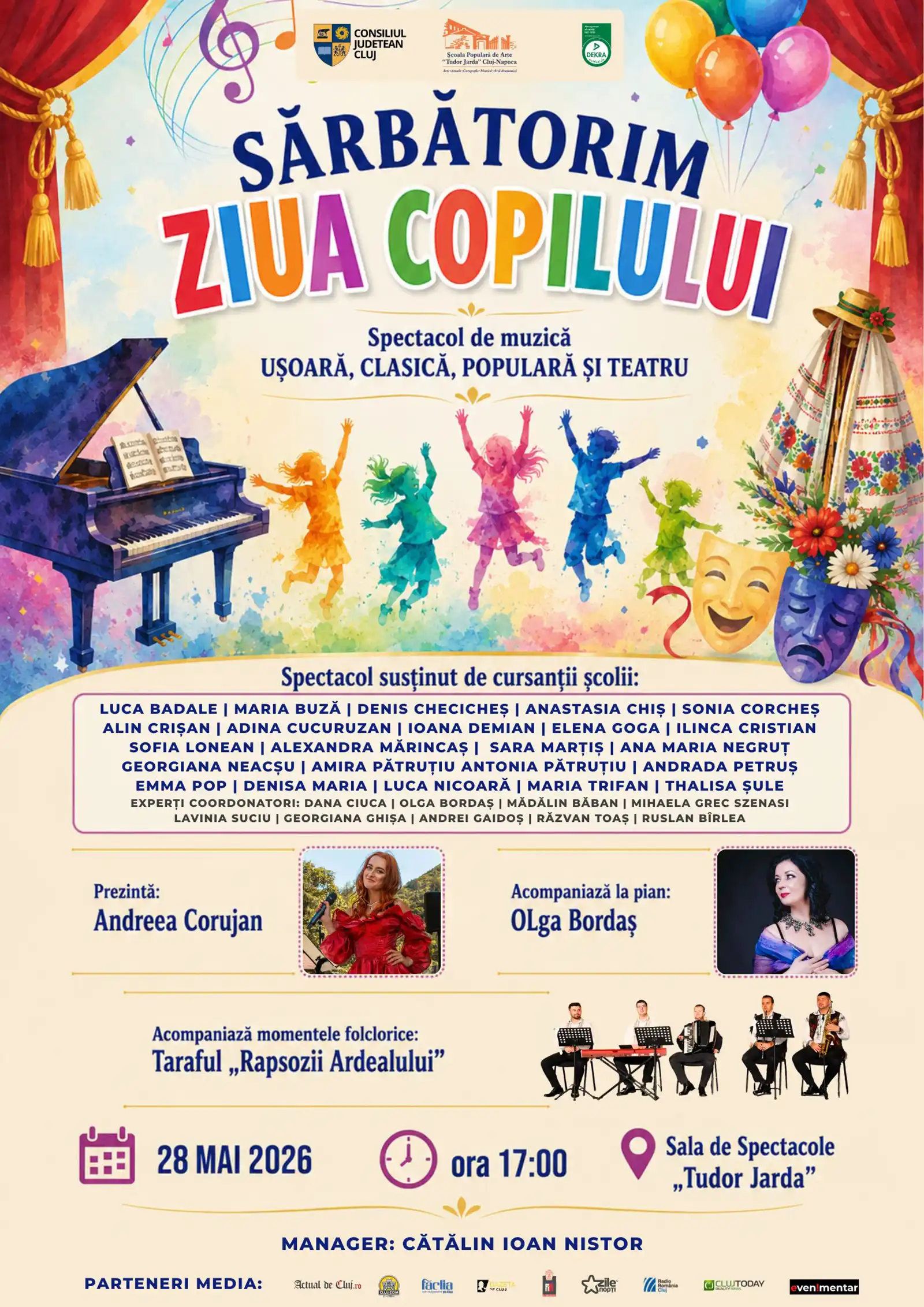 Spectacol „Sărbătorim Ziua Copilului la Școala Populară de Arte „Tudor Jarda””